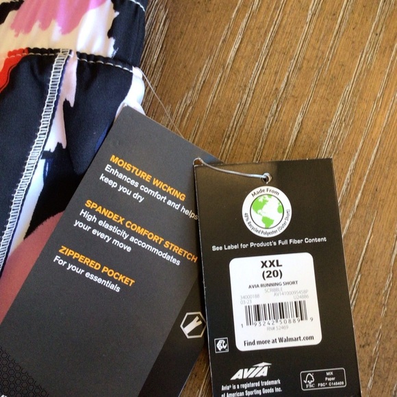 Avia Women's Plus Size Running Short With Built-in Bike Liner Size XXL-20 - Picture 8 of 10